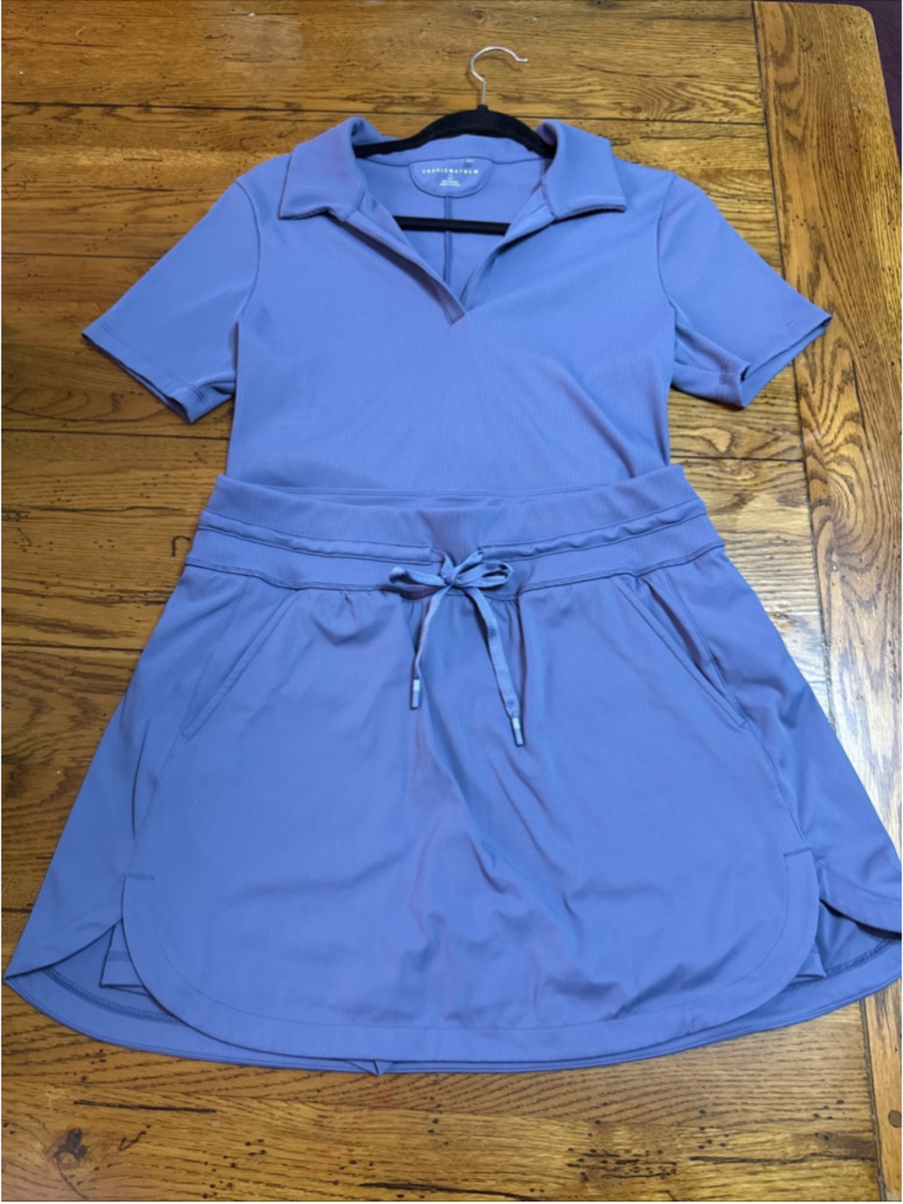 Travis Mathew Game Set Match Pale Blue Skort & Polo Size L NWOT I14